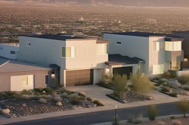 A house being sold in North Las Vegas, Nevada.